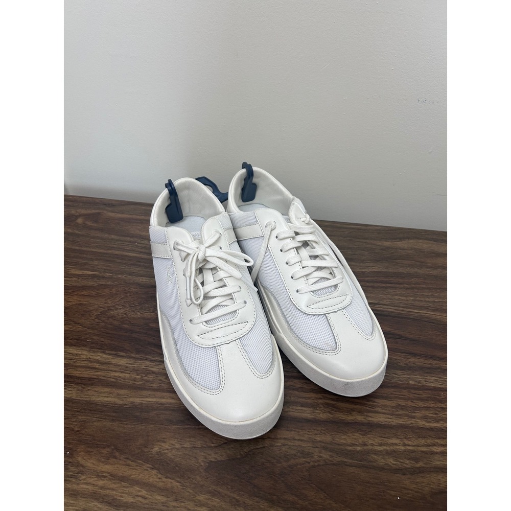 OluKai Haupu Hulu White Leather Mesh Sneakers Womens 10 Low Top 20525-WBWB